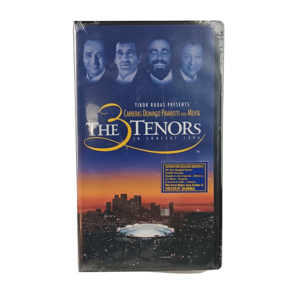 Vintage 3 Tenors Concert 1994 VHS Sealed Carreras Domingo Pavarotti Mehta Opera